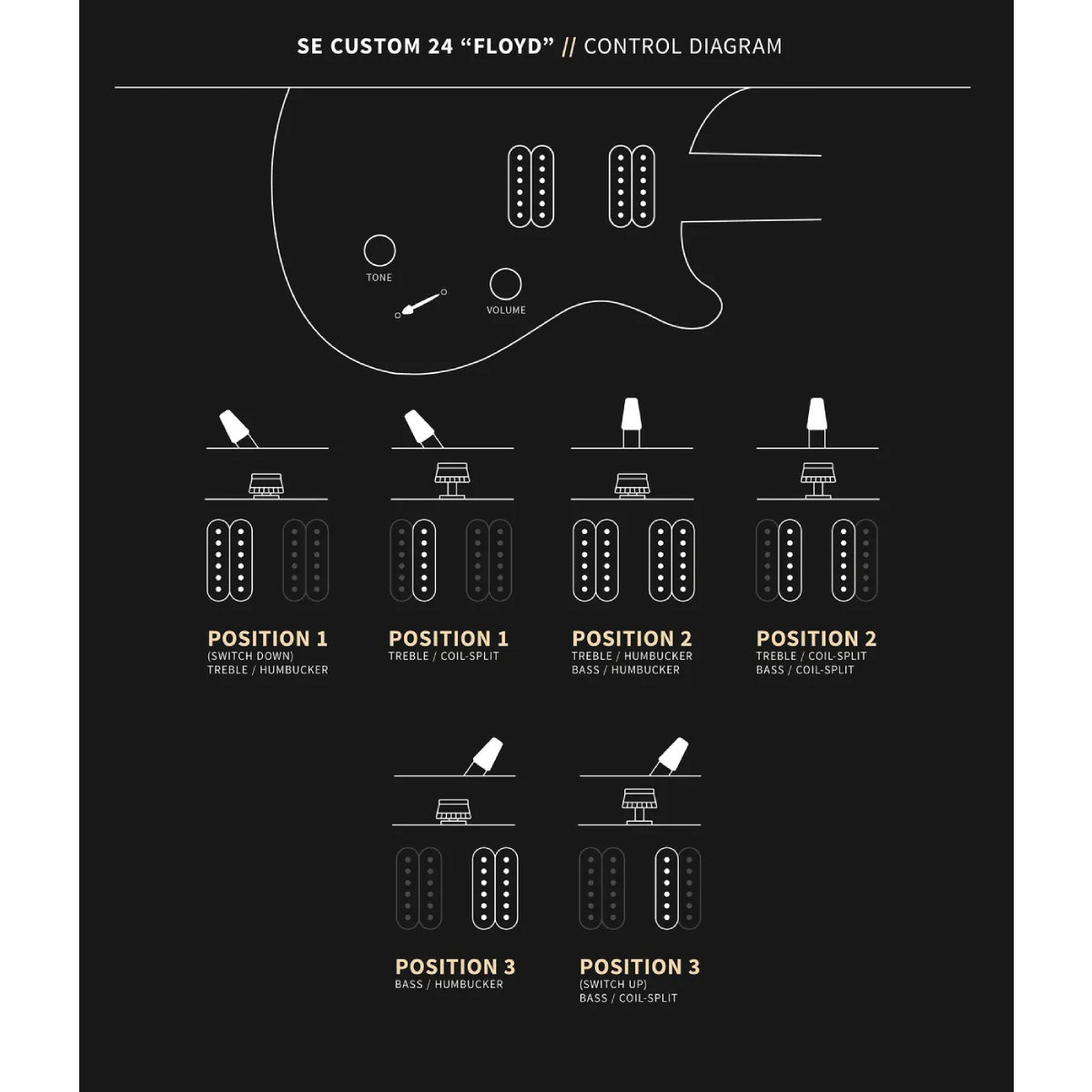 Đàn Guitar Điện PRS SE Custom 24 Floyd w/Bag, Charcoal Burst-Mai Nguyên Music