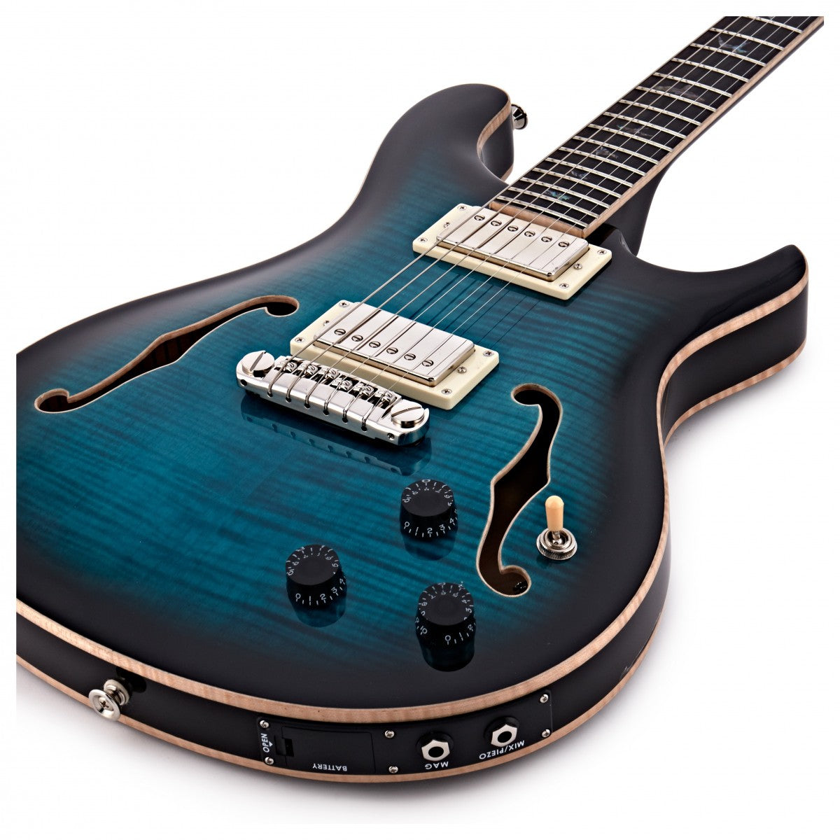Đàn Guitar Điện PRS SE Hollowbody II Piezo w/Case, Peacock Blue Burst-Mai Nguyên Music