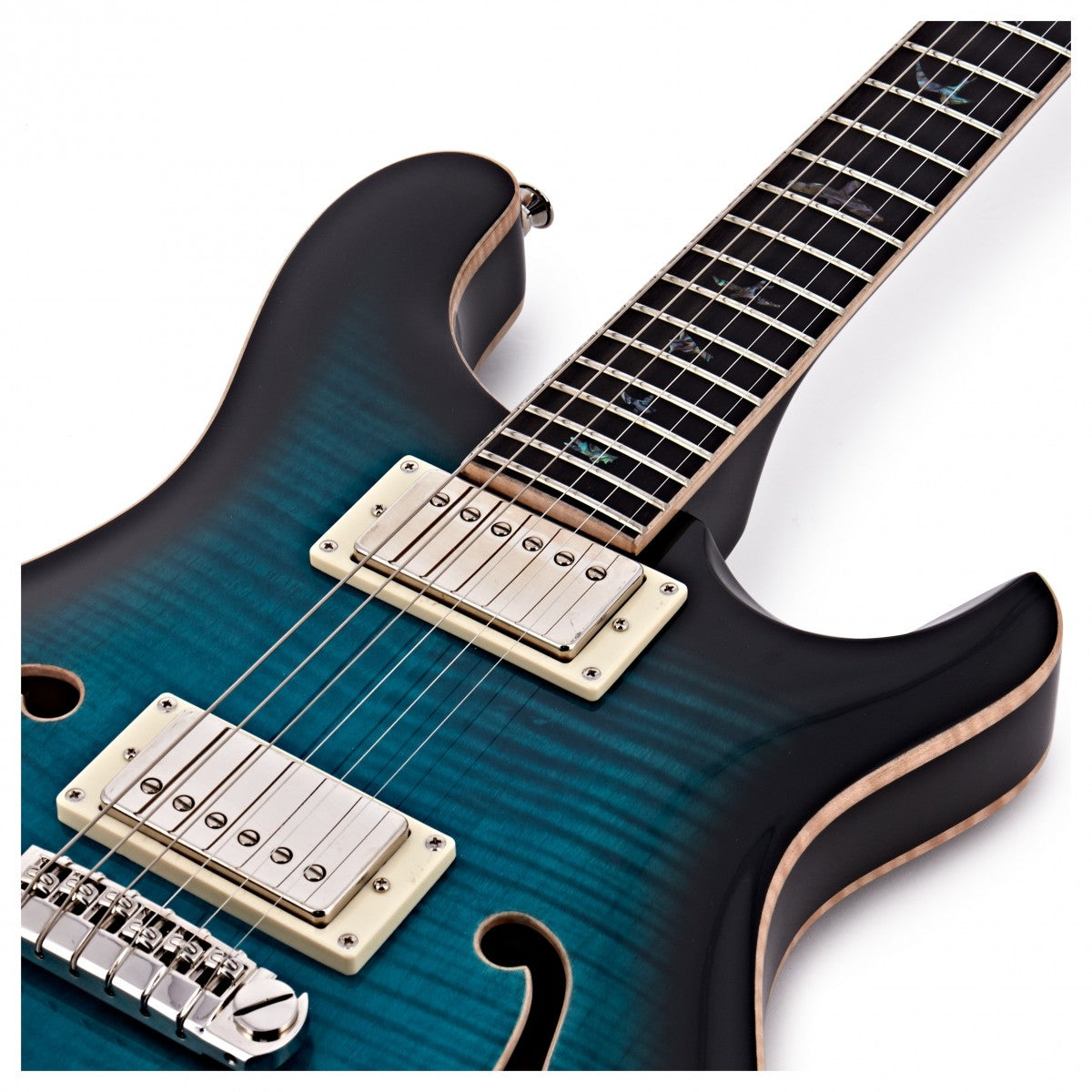 Đàn Guitar Điện PRS SE Hollowbody II Piezo w/Case, Peacock Blue Burst-Mai Nguyên Music