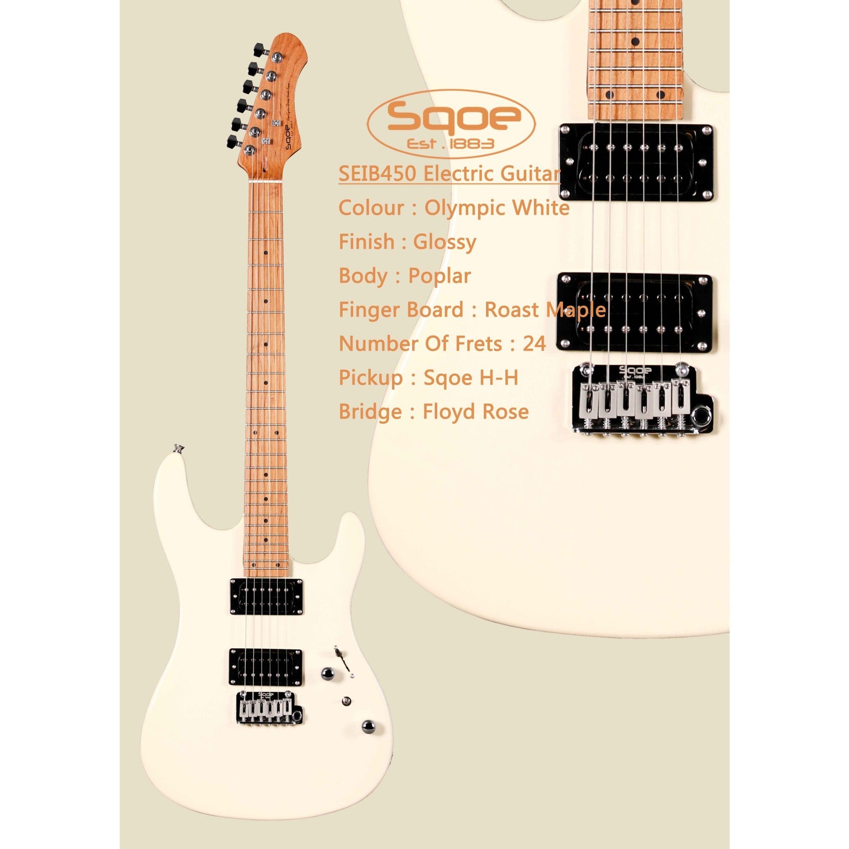 Đàn Guitar Điện Sqoe SEIB450-Mai Nguyên Music