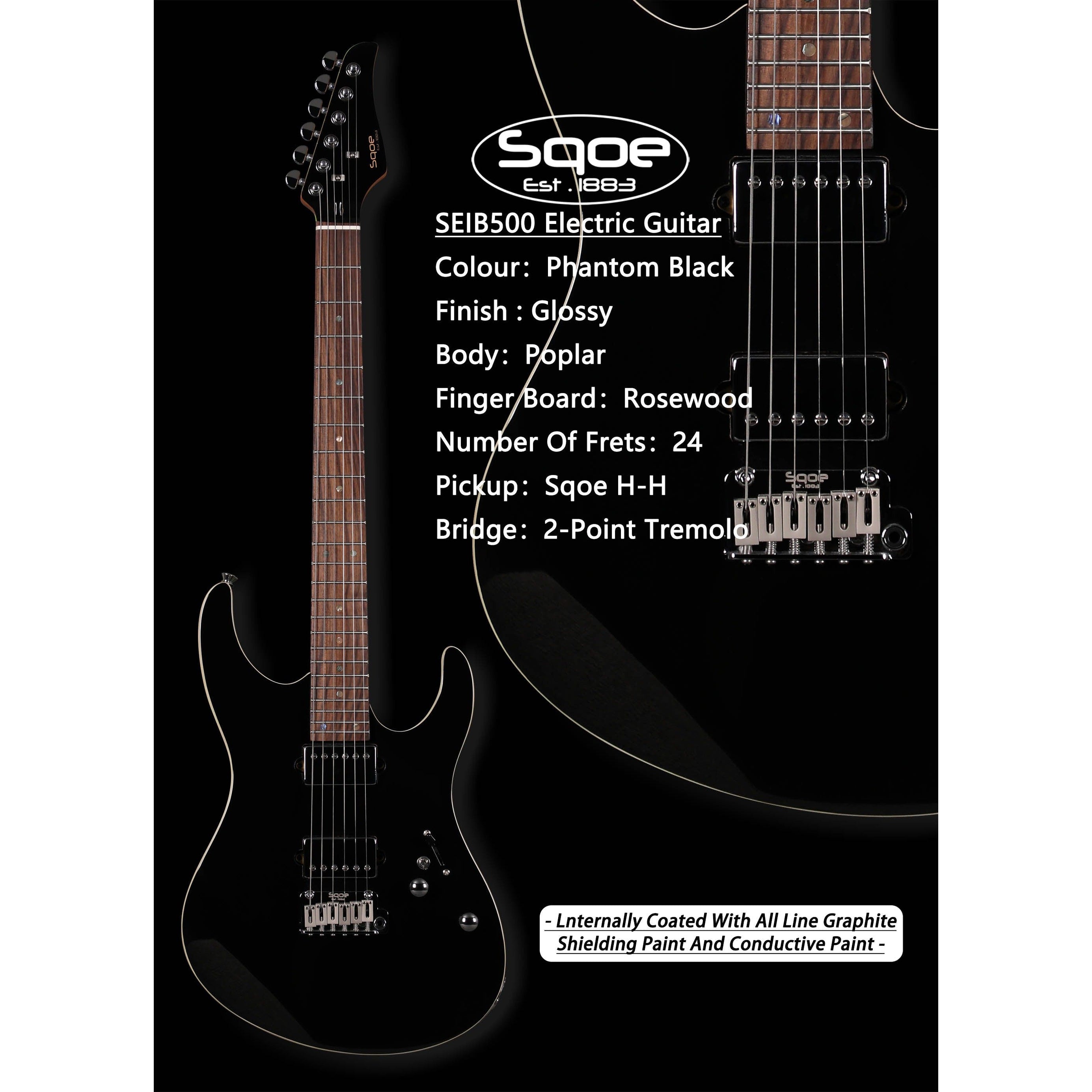 Đàn Guitar Điện Sqoe SEIB500-Mai Nguyên Music