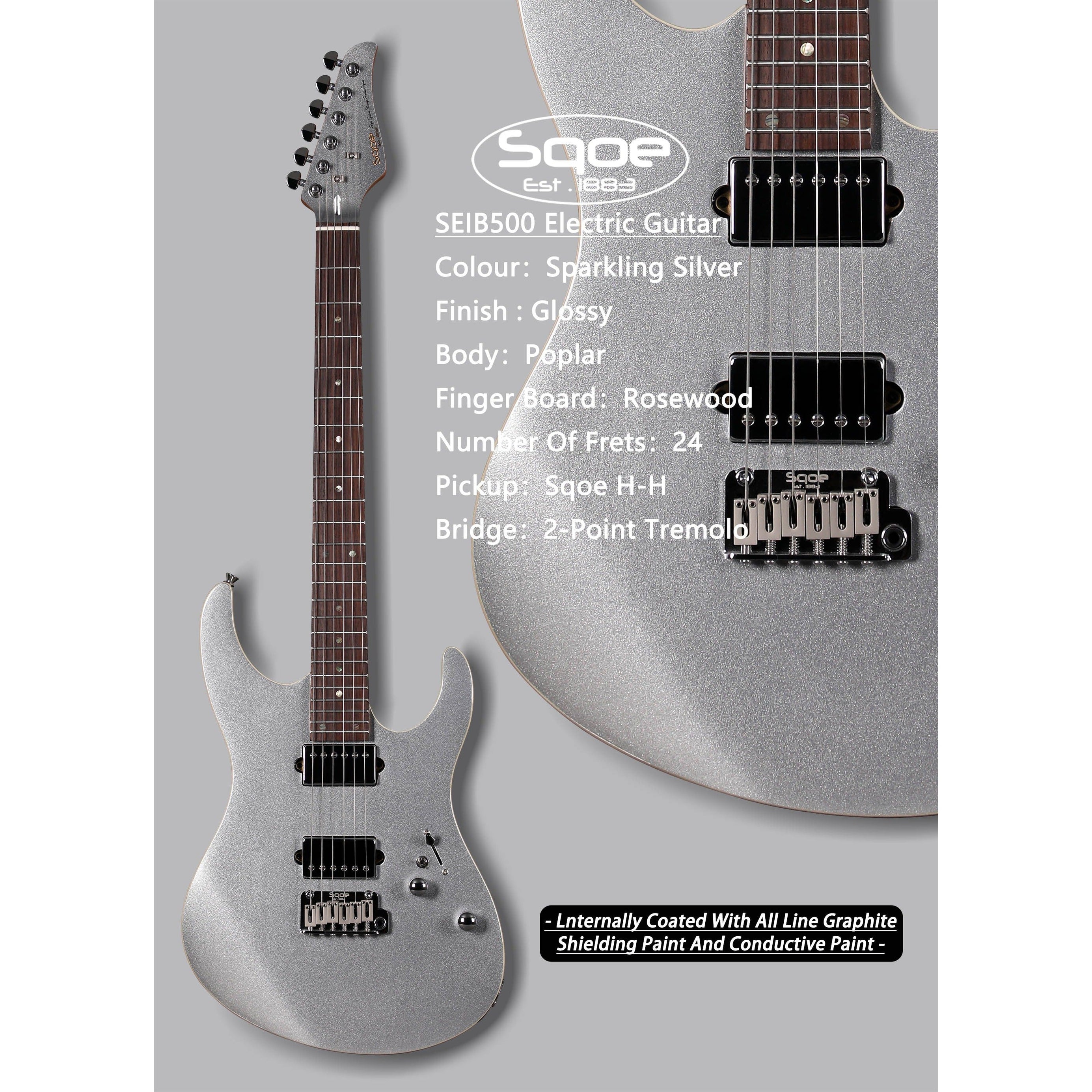 Đàn Guitar Điện Sqoe SEIB500-Mai Nguyên Music