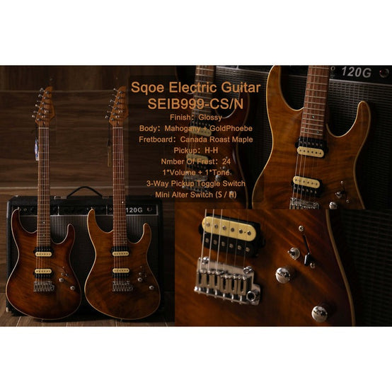 Đàn Guitar Điện Sqoe SEIB999-Mai Nguyên Music