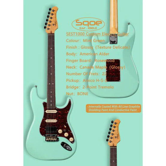 Đàn Guitar Điện Sqoe SEST1000 – Rosewood Fingerboard-Mai Nguyên Music