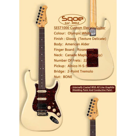 Đàn Guitar Điện Sqoe SEST1000 – Rosewood Fingerboard-Mai Nguyên Music
