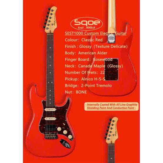 Đàn Guitar Điện Sqoe SEST1000 – Rosewood Fingerboard-Mai Nguyên Music