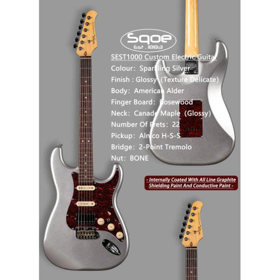 Đàn Guitar Điện Sqoe SEST1000 – Rosewood Fingerboard-Mai Nguyên Music