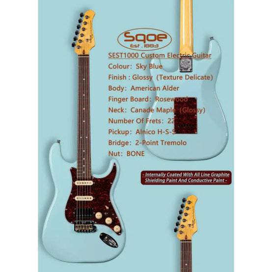 Đàn Guitar Điện Sqoe SEST1000 – Rosewood Fingerboard-Mai Nguyên Music