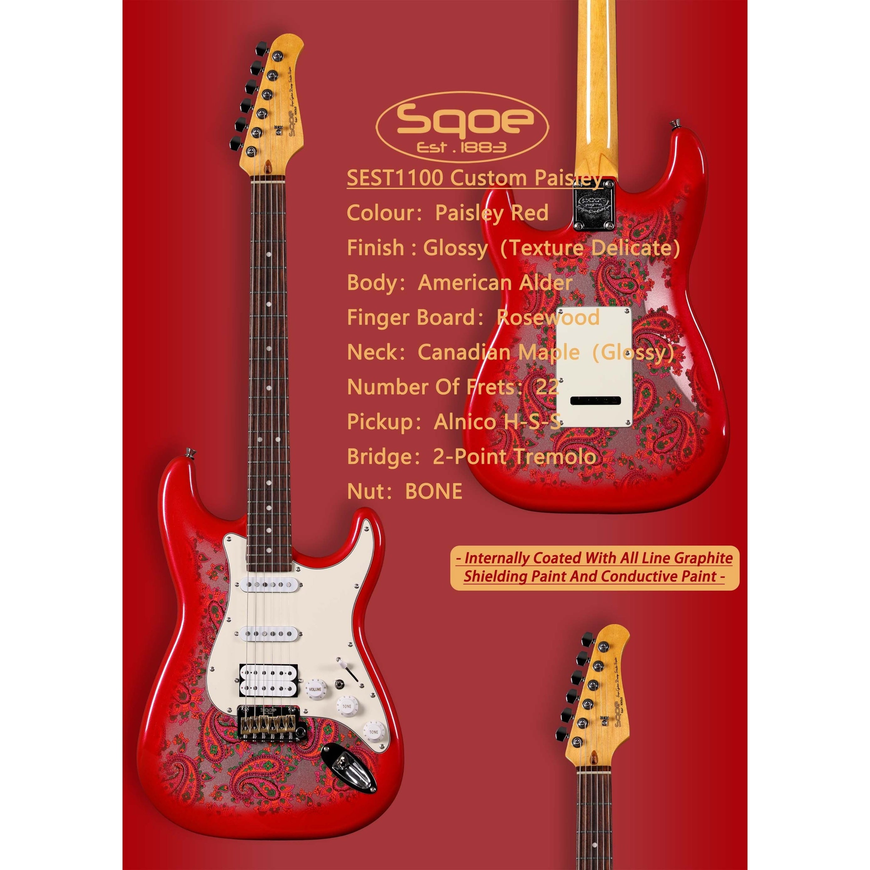 Đàn Guitar Điện Sqoe SEST1100-Mai Nguyên Music