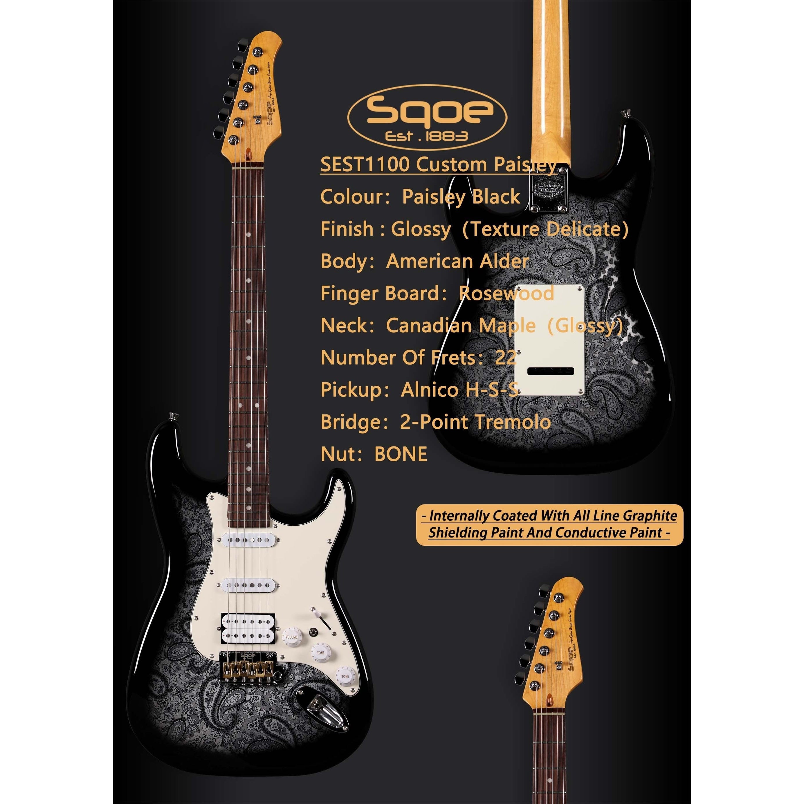 Đàn Guitar Điện Sqoe SEST1100-Mai Nguyên Music