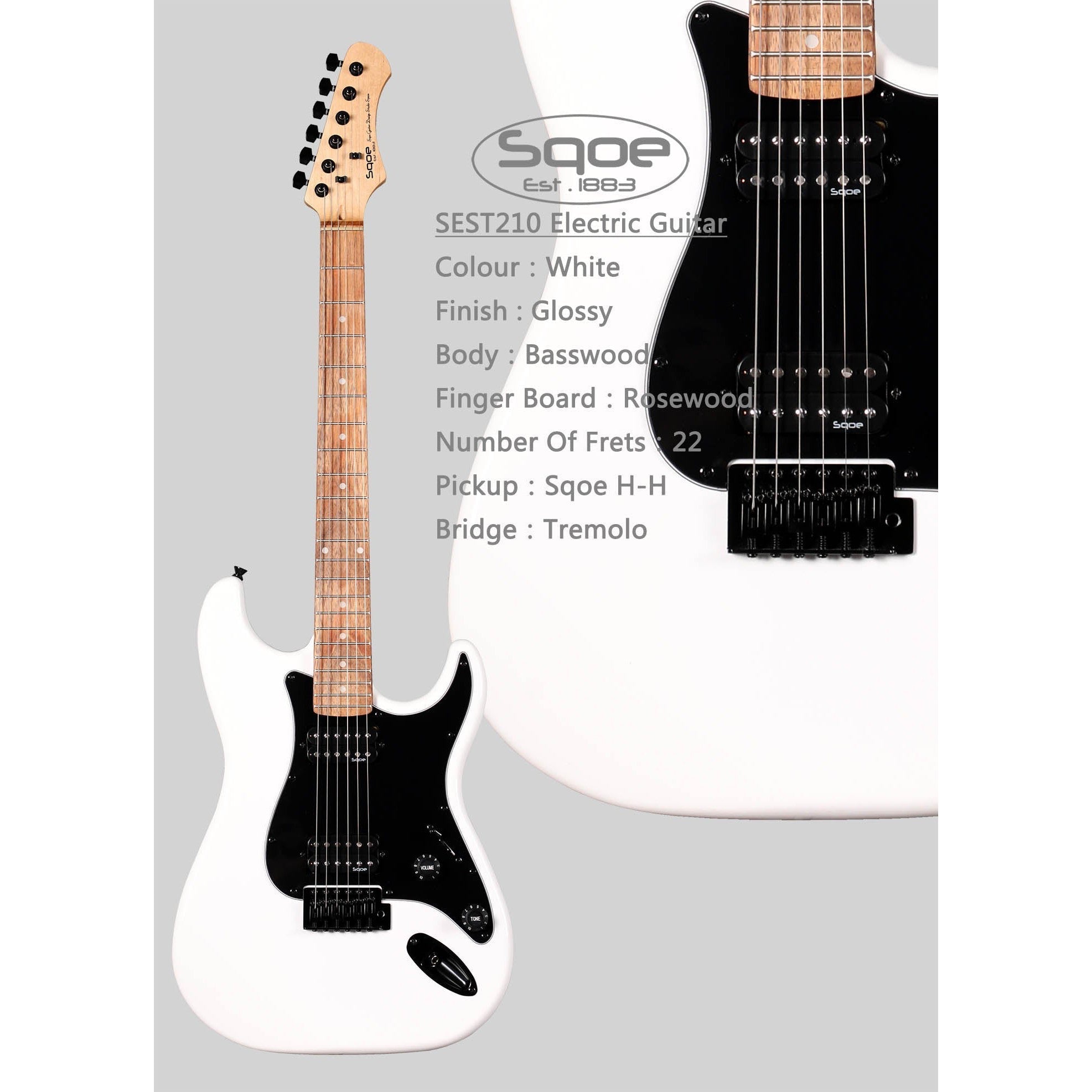 Đàn Guitar Điện Sqoe SEST210 Stratocaster-Mai Nguyên Music