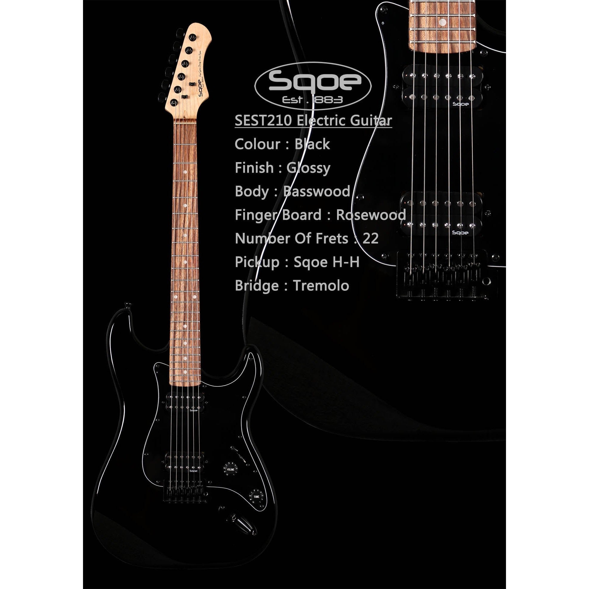 Đàn Guitar Điện Sqoe SEST210 Stratocaster-Mai Nguyên Music