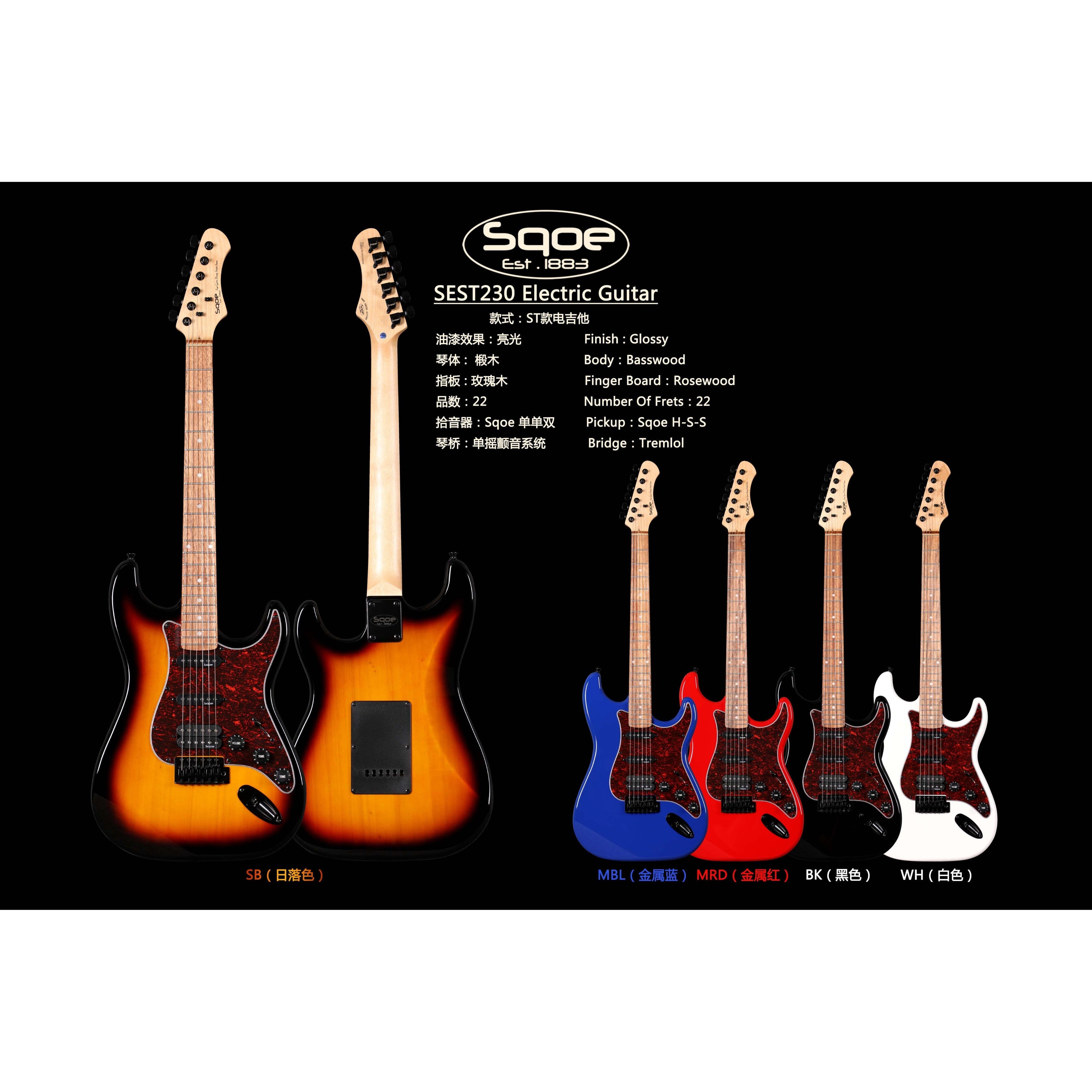 Đàn Guitar Điện Sqoe SEST230 Stratocaster-Mai Nguyên Music