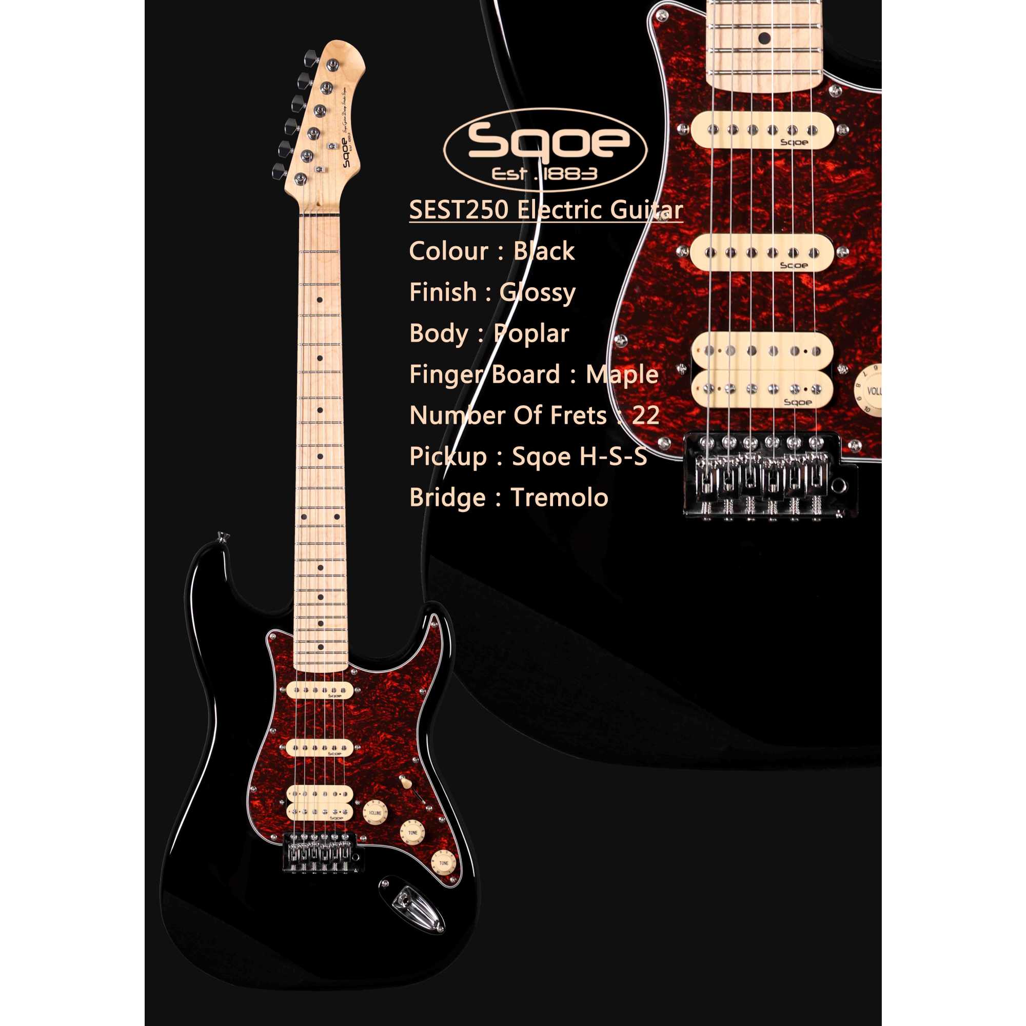 Đàn Guitar Điện Sqoe SEST250 Stratocaster-Mai Nguyên Music
