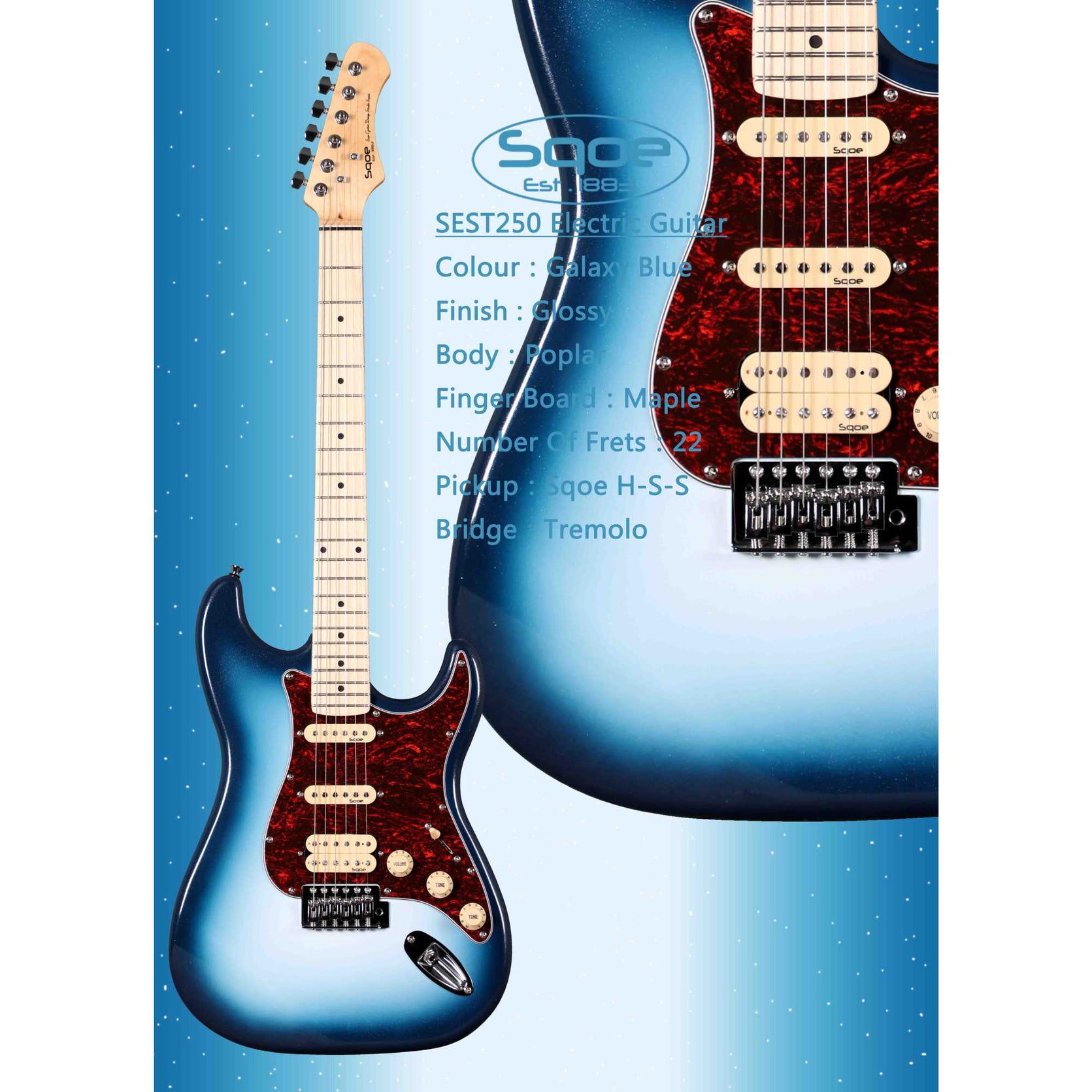 Đàn Guitar Điện Sqoe SEST250 Stratocaster-Mai Nguyên Music