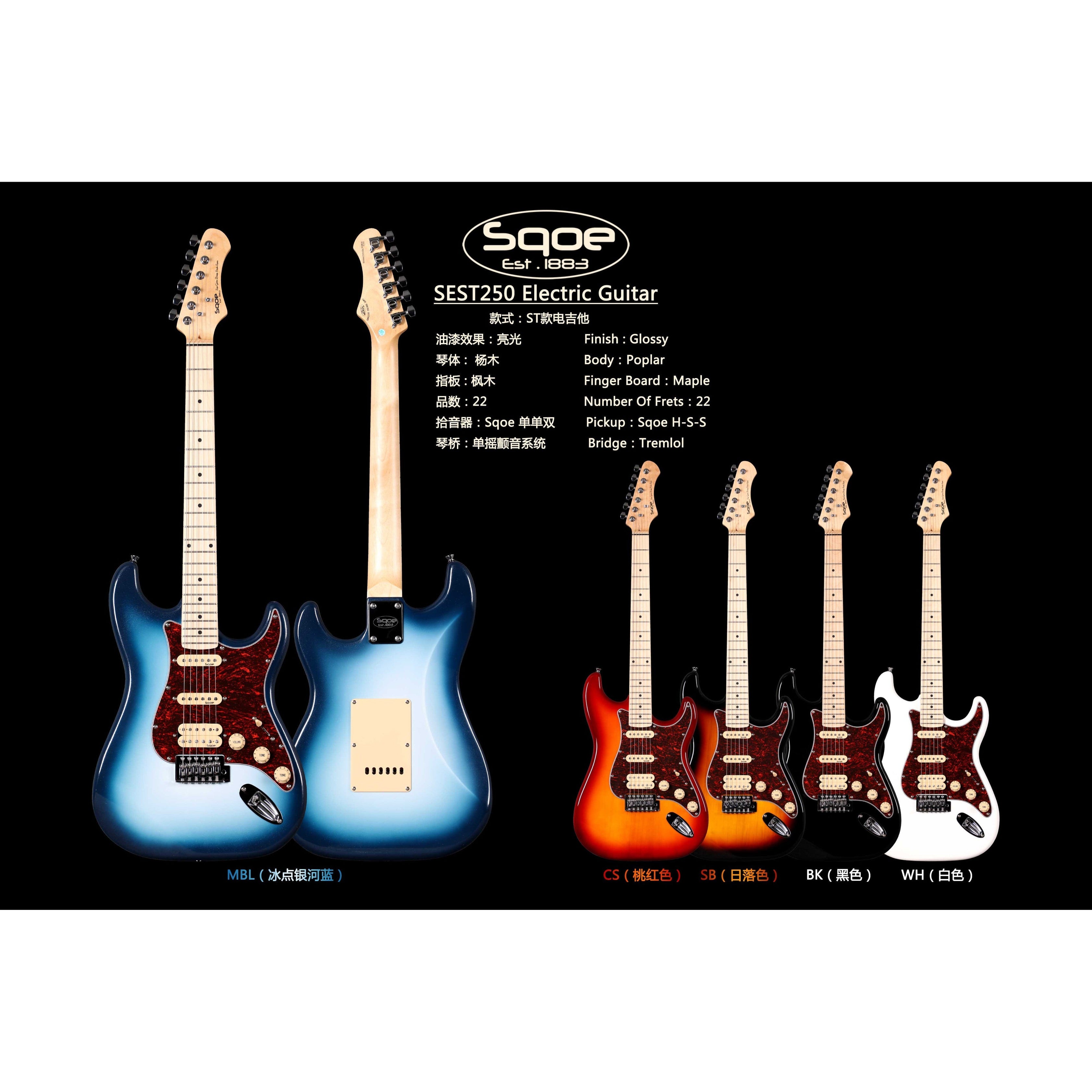 Đàn Guitar Điện Sqoe SEST250 Stratocaster-Mai Nguyên Music