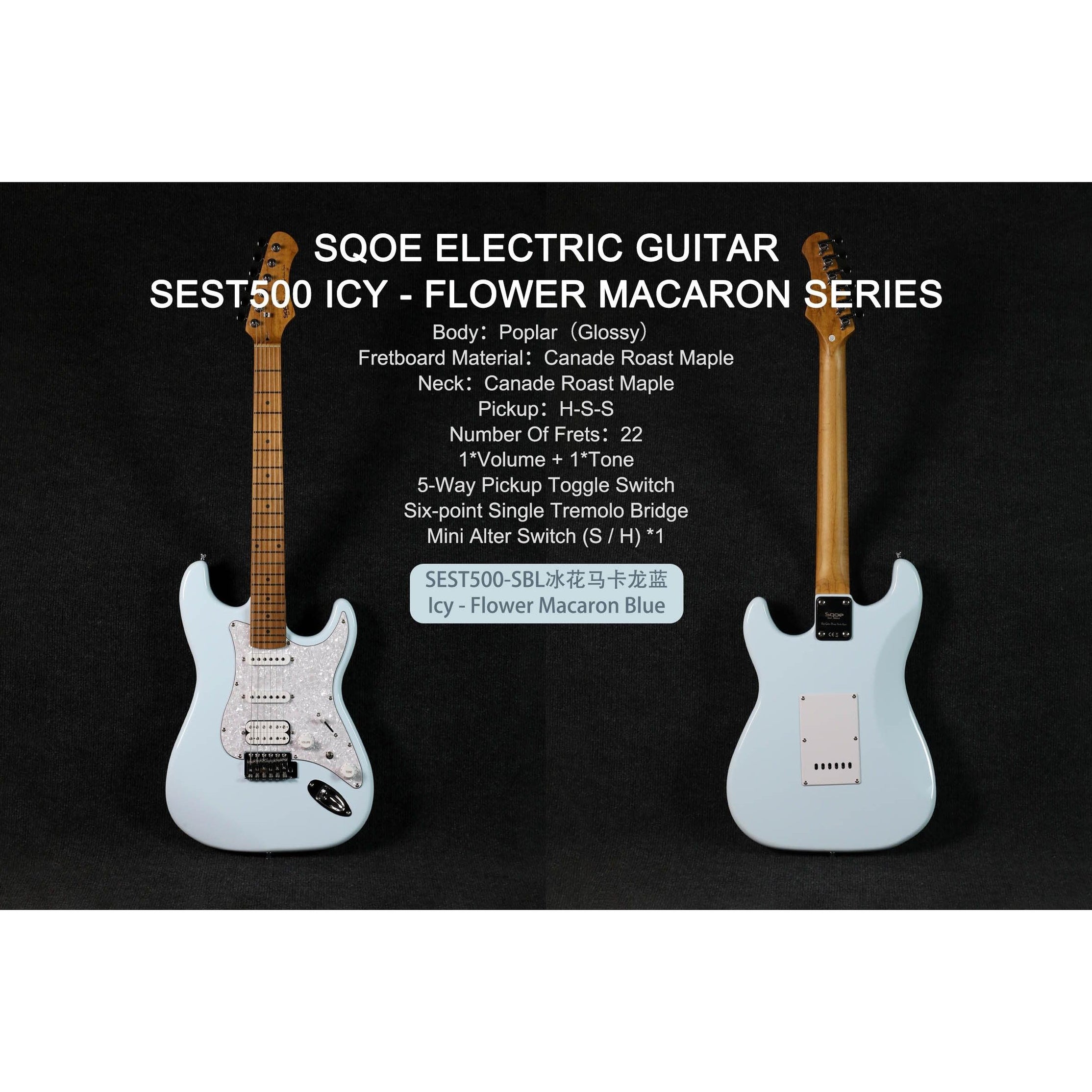 Đàn Guitar Điện Sqoe SEST500 Stratocaster-Mai Nguyên Music