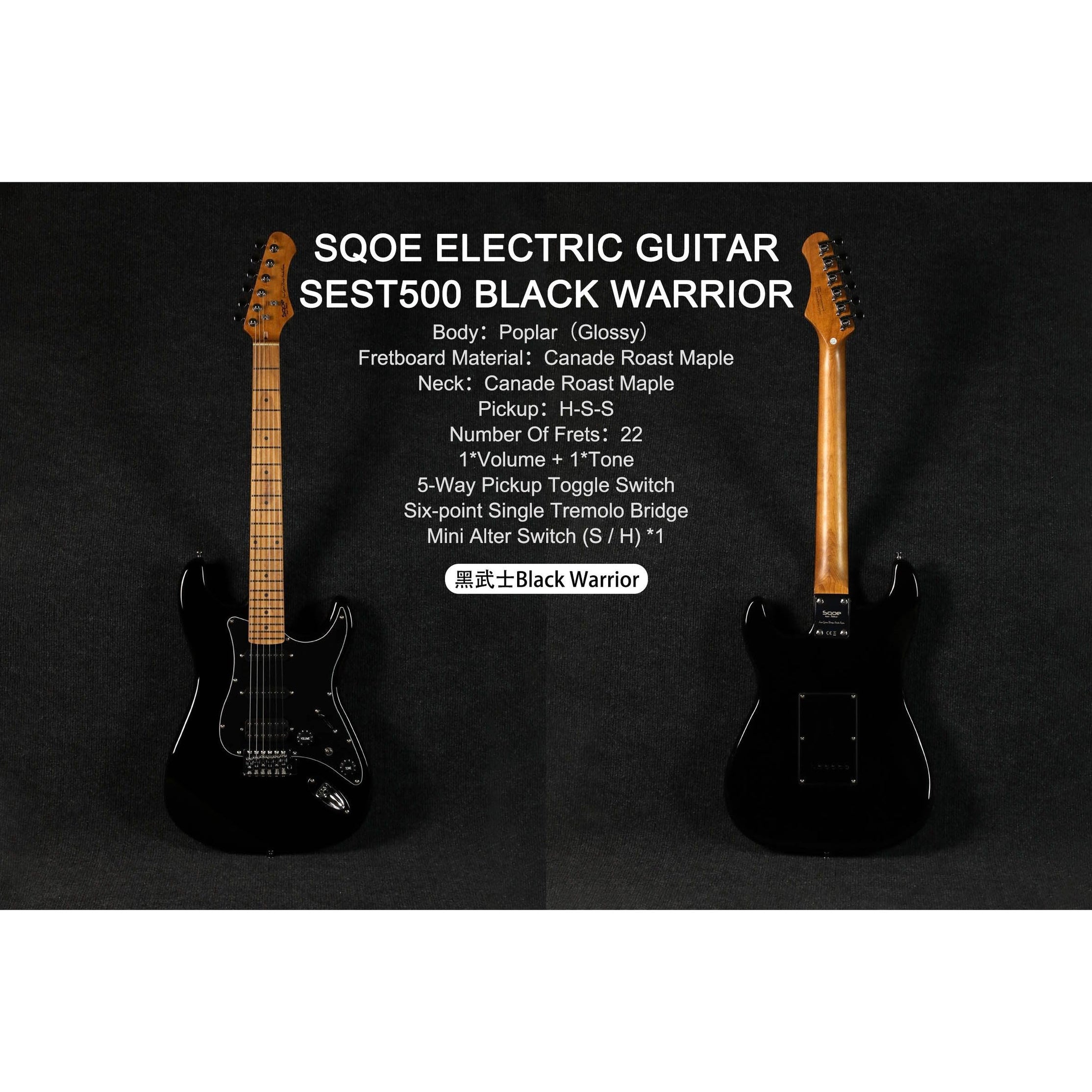 Đàn Guitar Điện Sqoe SEST500 Stratocaster-Mai Nguyên Music