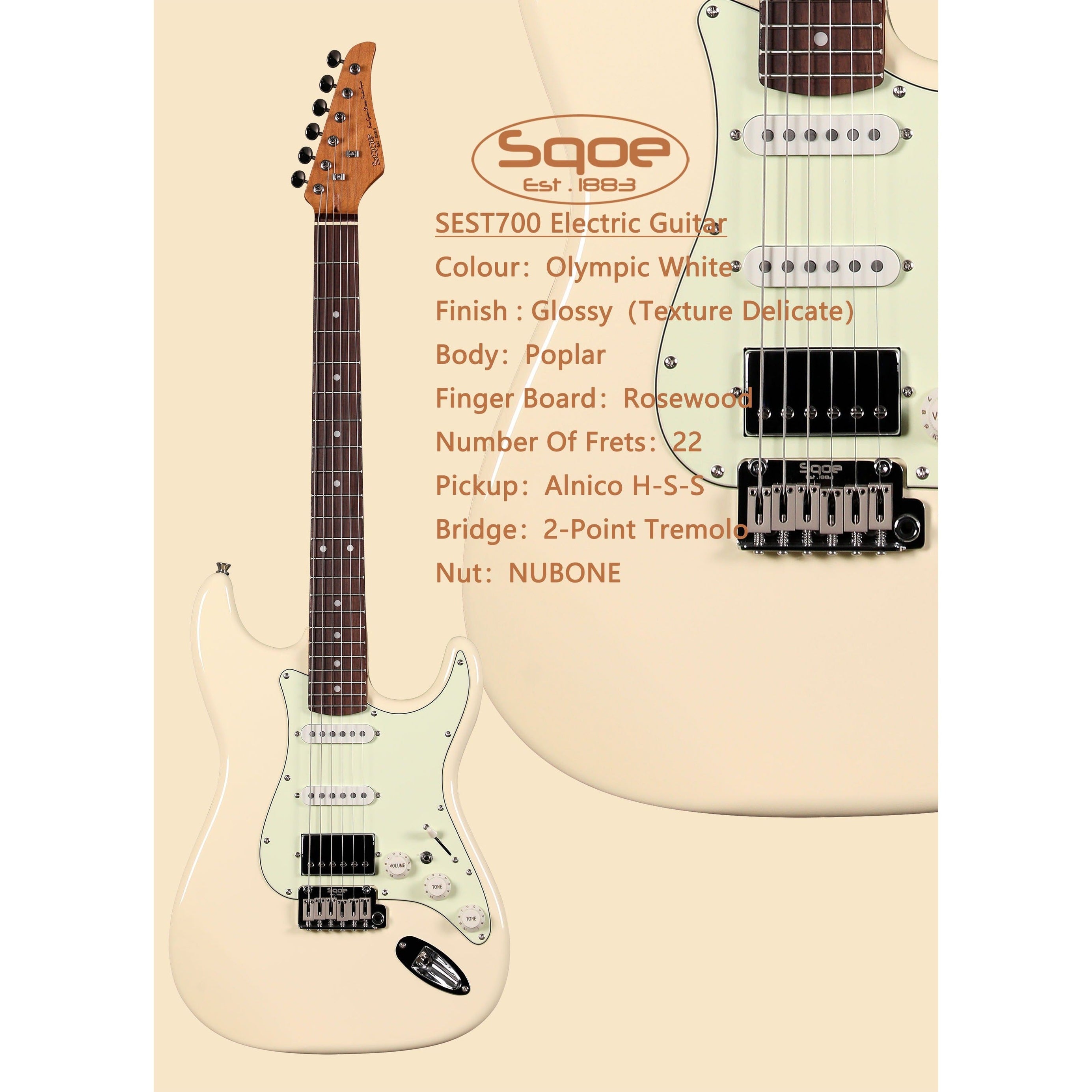 Đàn Guitar Điện Sqoe SEST700-Mai Nguyên Music