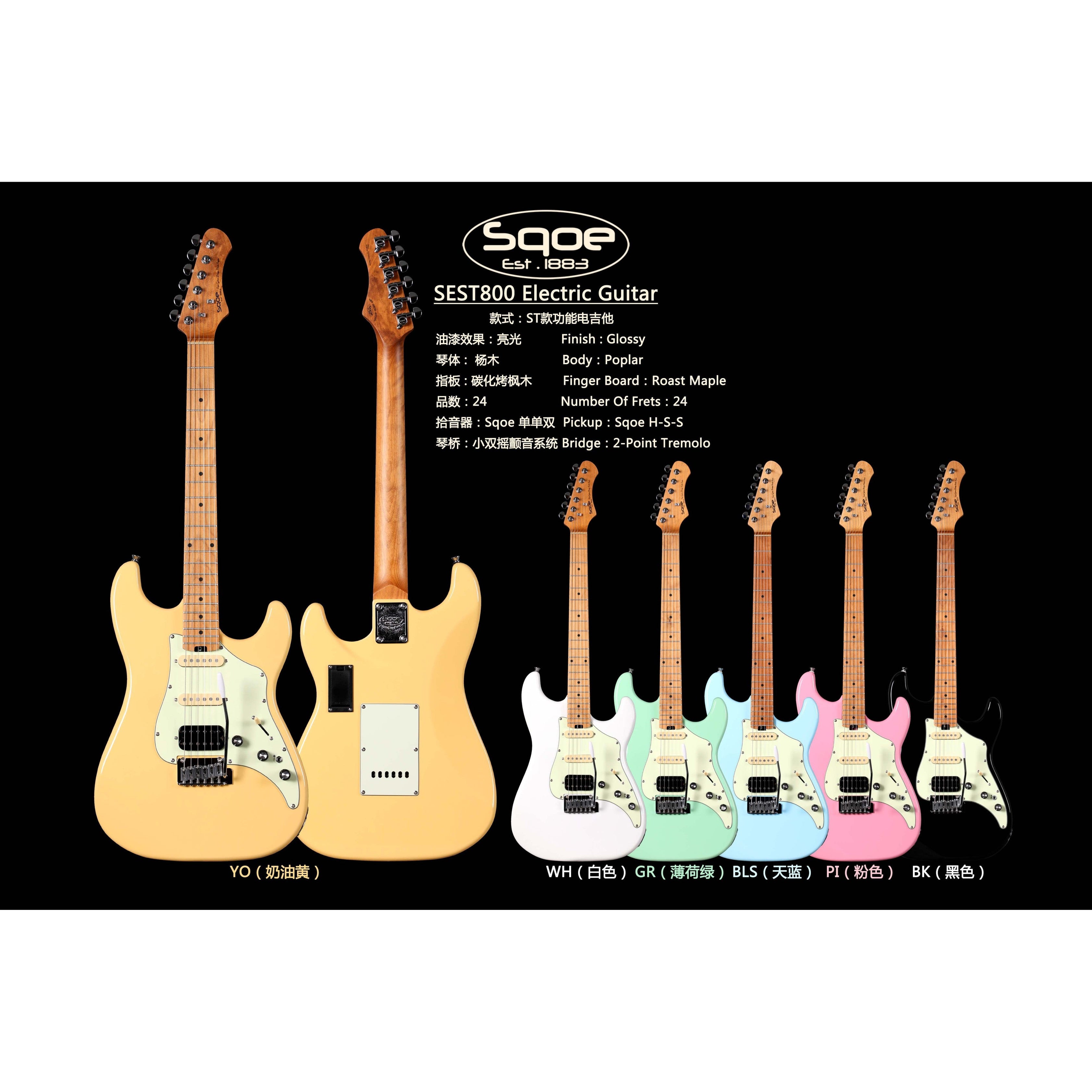Đàn Guitar Điện Sqoe SEST800 Stratocaster-Mai Nguyên Music