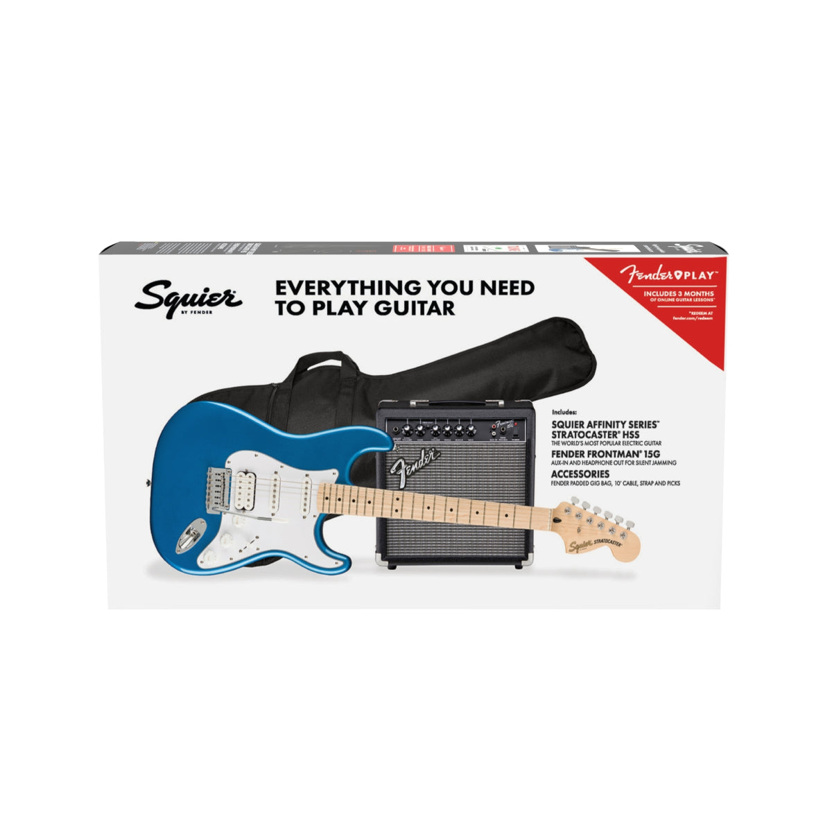 Đàn Guitar Điện Squier Affinity Series Stratocaster HSS Pack, Maple Fingerboard, Lake Placid Blue-Mai Nguyên Music