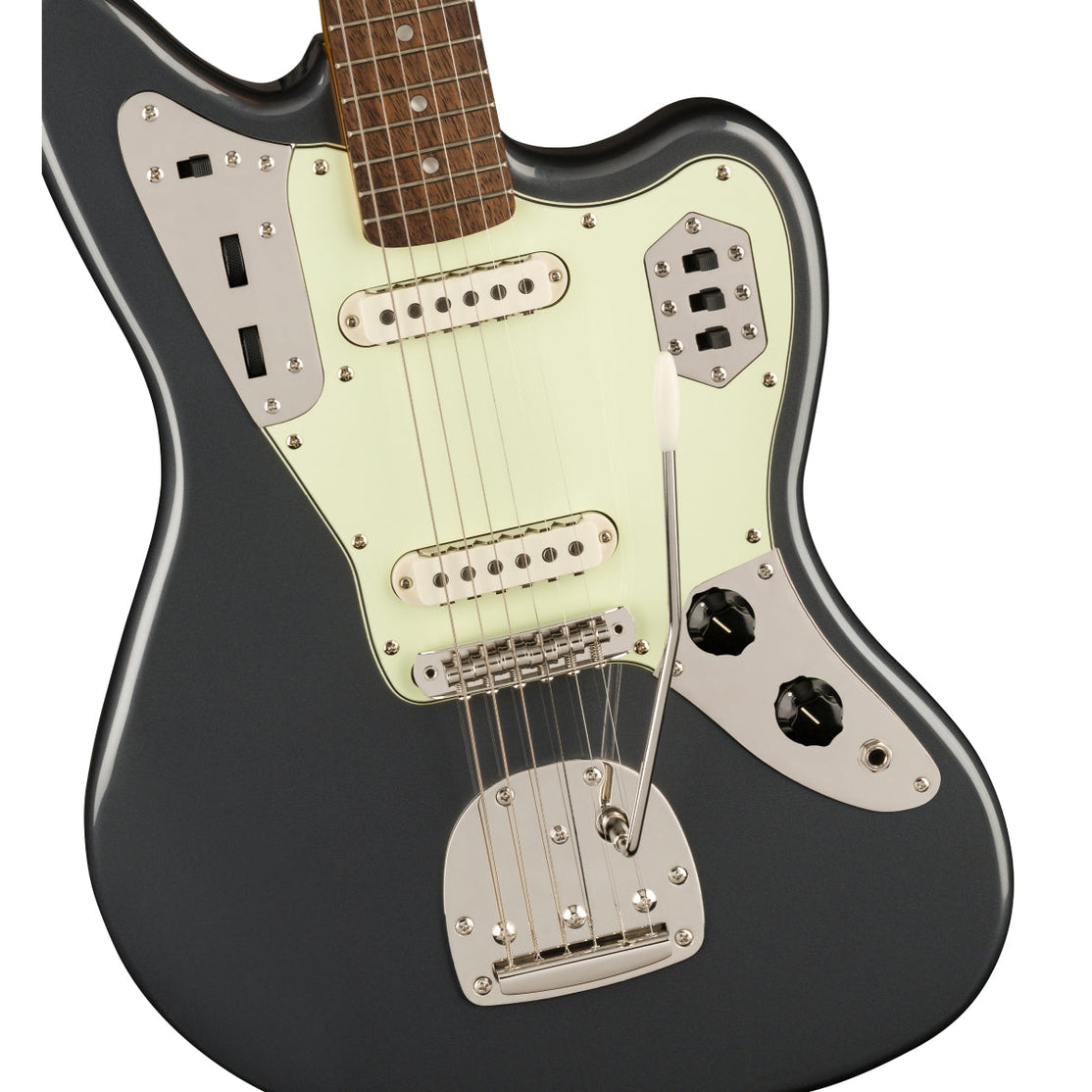 Đàn Guitar Điện Squier Classic Vibe 60s Jaguar, Laurel Fingerboard, Charcoal Frost Metallic-Mai Nguyên Music