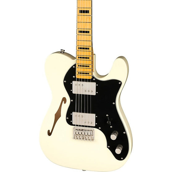 Đàn Guitar Điện Squier Classic Vibe 70s Telecaster Thinline, Maple Fingerboard, Olympic White-Mai Nguyên Music