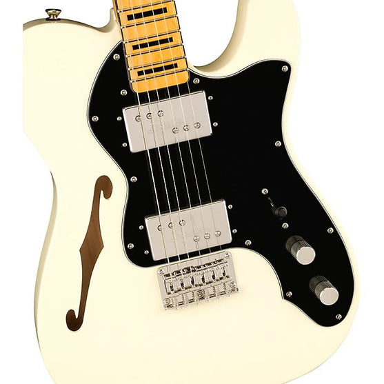 Đàn Guitar Điện Squier Classic Vibe 70s Telecaster Thinline, Maple Fingerboard, Olympic White-Mai Nguyên Music