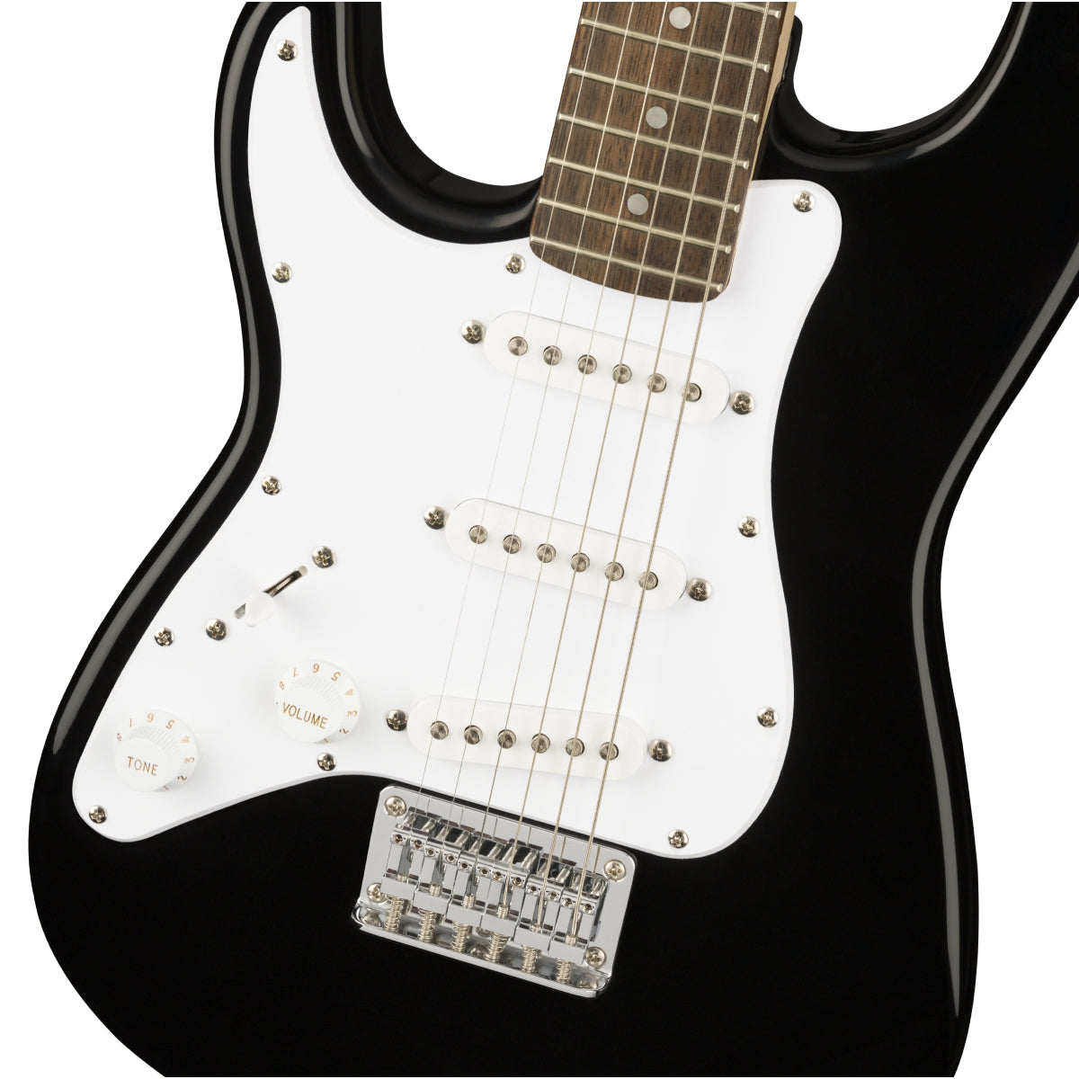 Đàn Guitar Điện Squier Mini Stratocaster Left-Handed, Laurel Fingerboard, Black-Mai Nguyên Music