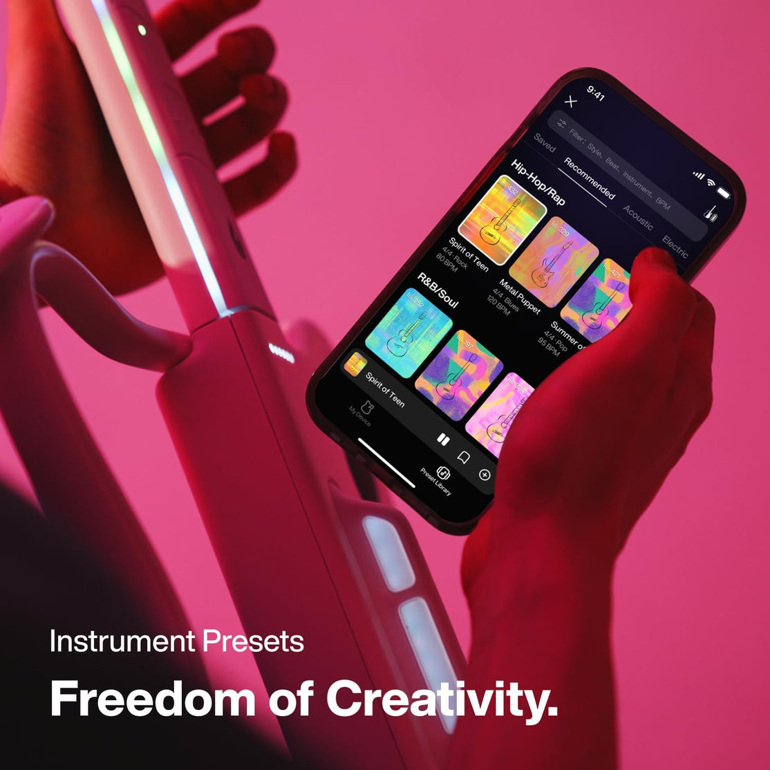 Đàn Guitar Silent Lava Genie - Stringless Smart Guitar-Mai Nguyên Music