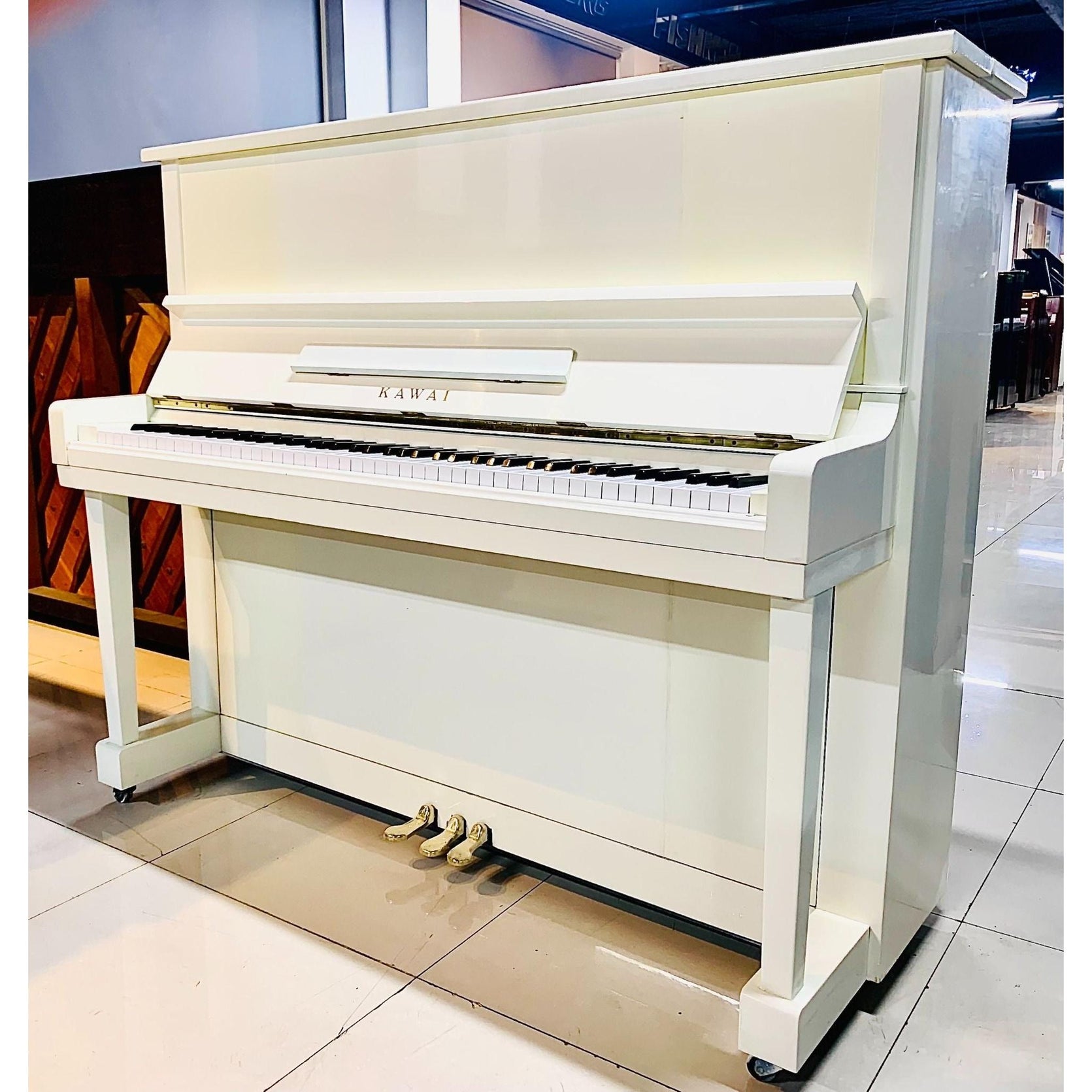Đàn Piano Upright Kawai K-20 White - Qua Sử Dụng-Mai Nguyên Music