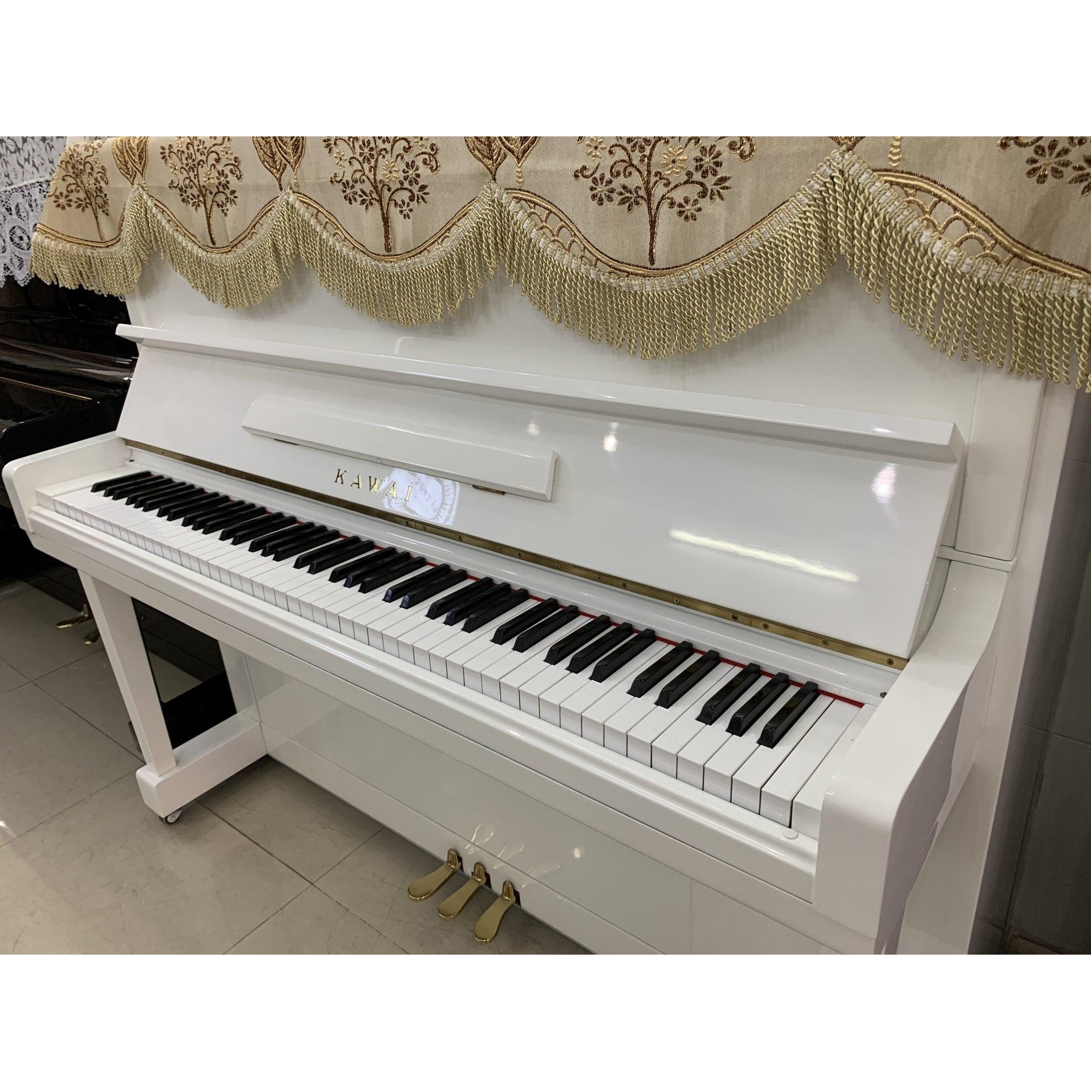 Đàn Piano Upright Kawai K-20 White - Qua Sử Dụng-Mai Nguyên Music