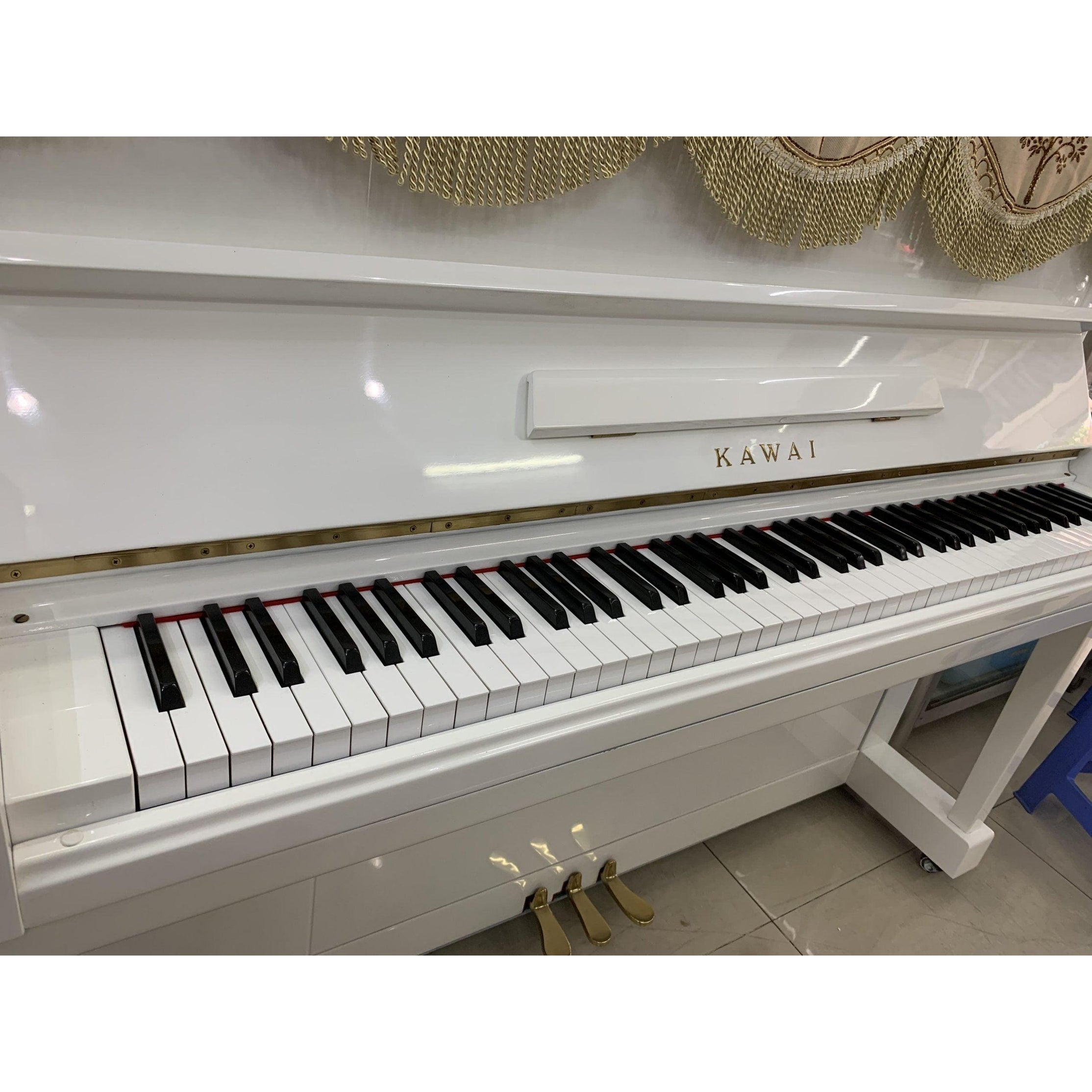 Đàn Piano Upright Kawai K-20 White - Qua Sử Dụng-Mai Nguyên Music