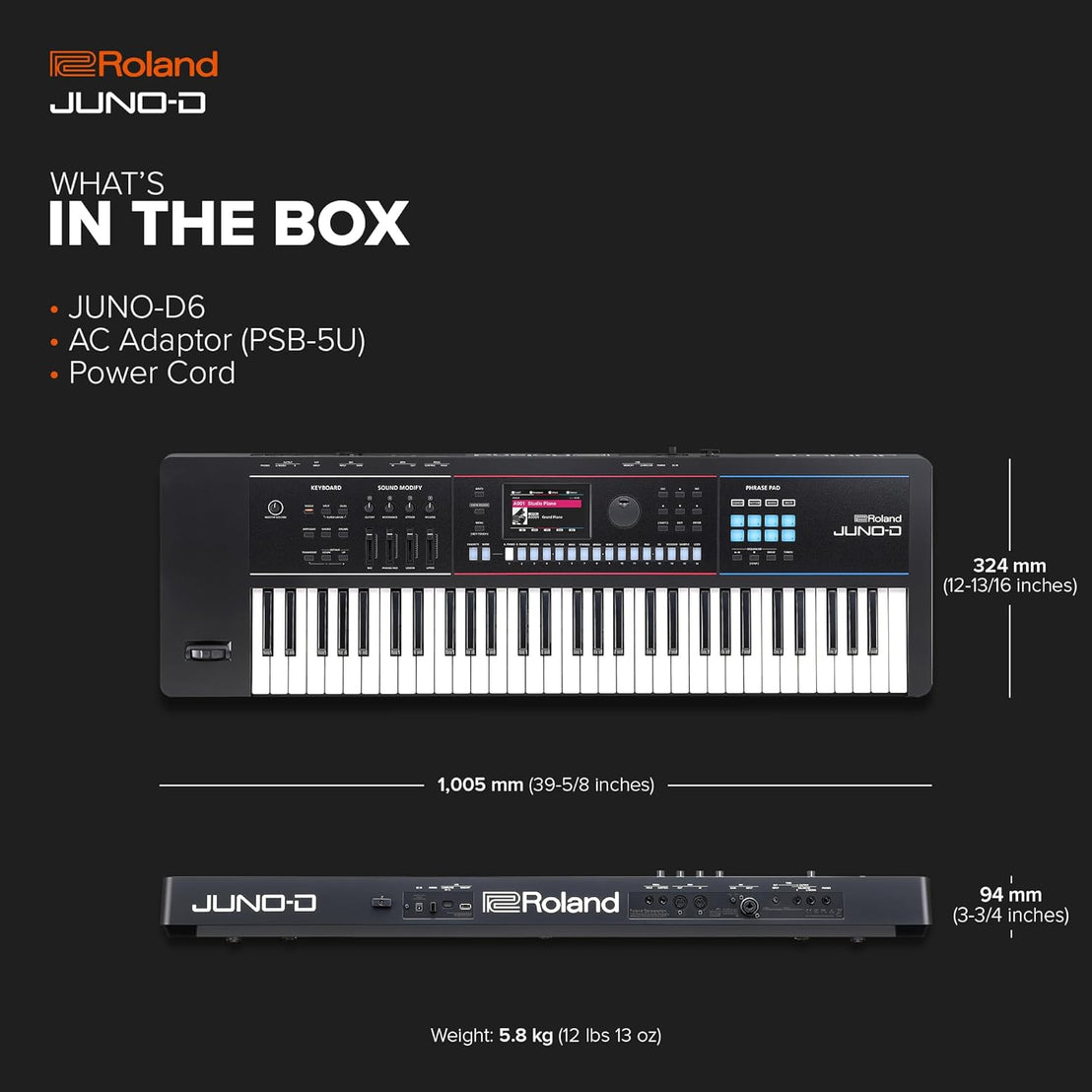 Đàn Synthesizer Roland JUNO-D6 61-Phím-Mai Nguyên Music