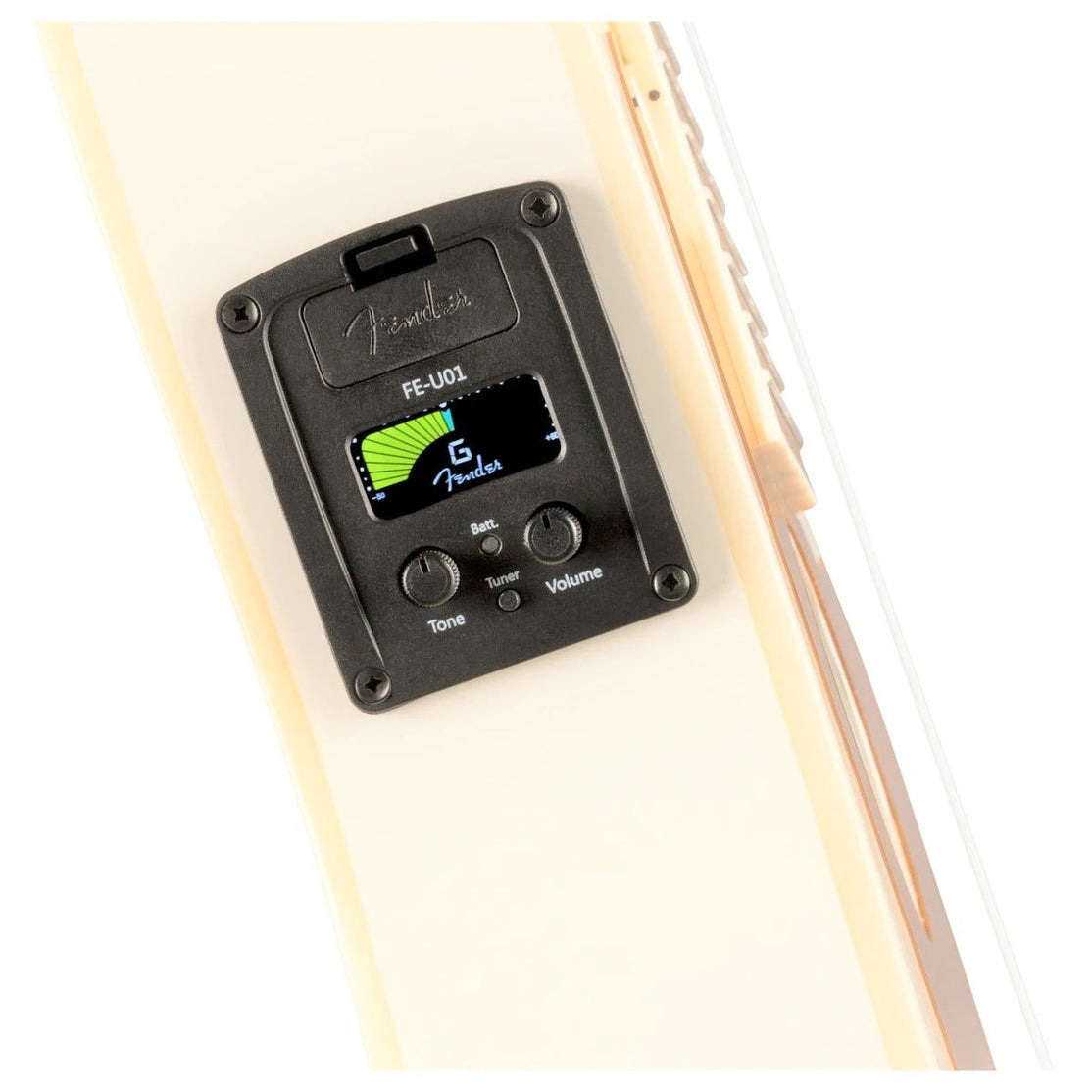 Đàn Ukulele Concert Fender Fullerton Jazzmaster FB Walnut, Olympic White-Mai Nguyên Music