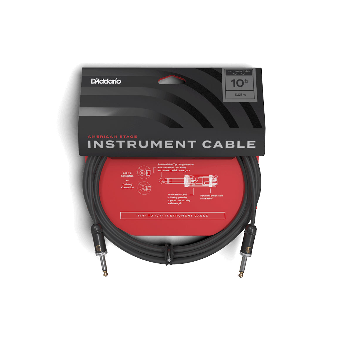 Dây Cáp Kết Nối D'Addario PW-AMSG-10 American Stage Instrument, 10 feet-Mai Nguyên Music