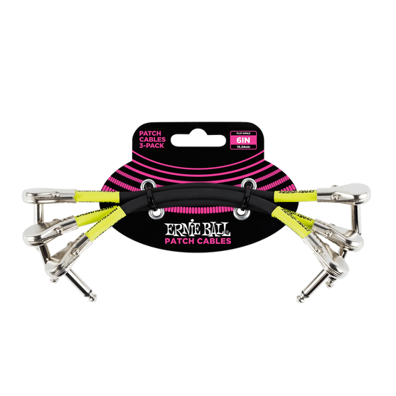 Dây Cáp Kết Nối Ernie Ball Flat Angle Patch Cable, 6 Inch (3 Sợi)-Mai Nguyên Music