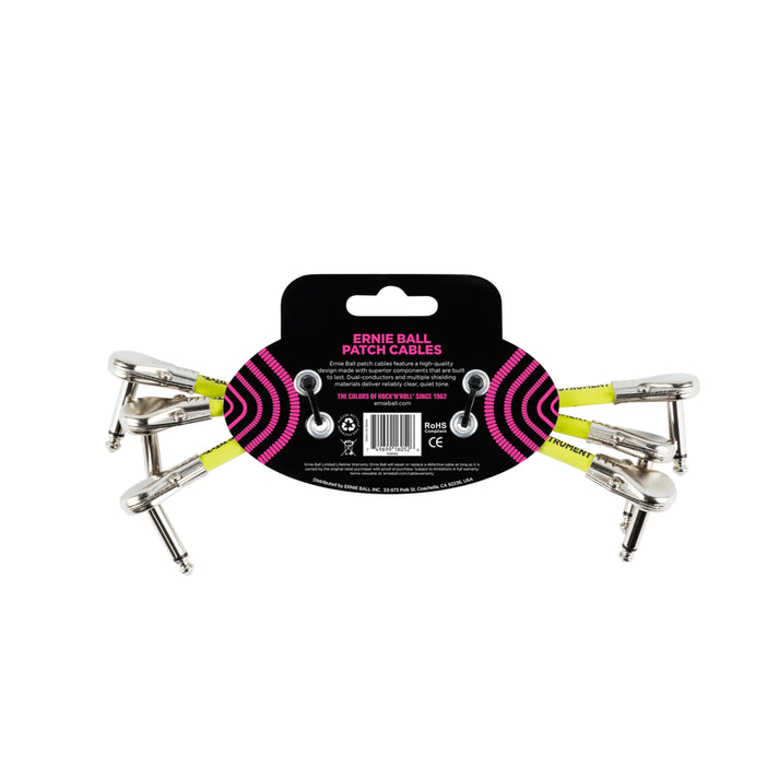 Dây Cáp Kết Nối Ernie Ball Flat Angle Patch Cable, 6 Inch (3 Sợi)-Mai Nguyên Music