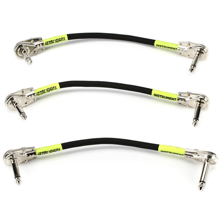Dây Cáp Kết Nối Ernie Ball Flat Angle Patch Cable, 6 Inch (3 Sợi)-Mai Nguyên Music