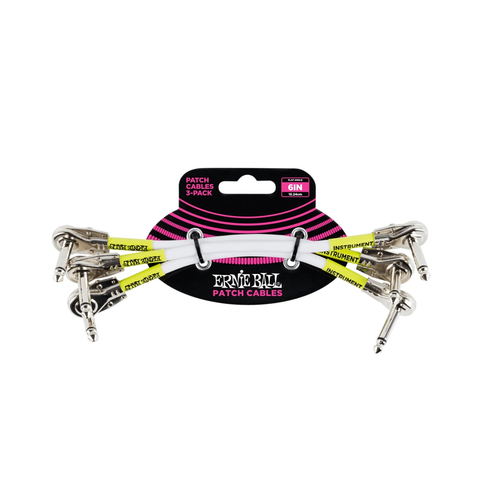 Dây Cáp Kết Nối Ernie Ball Flat Angle Patch Cable, 6 Inch (3 Sợi)-Mai Nguyên Music