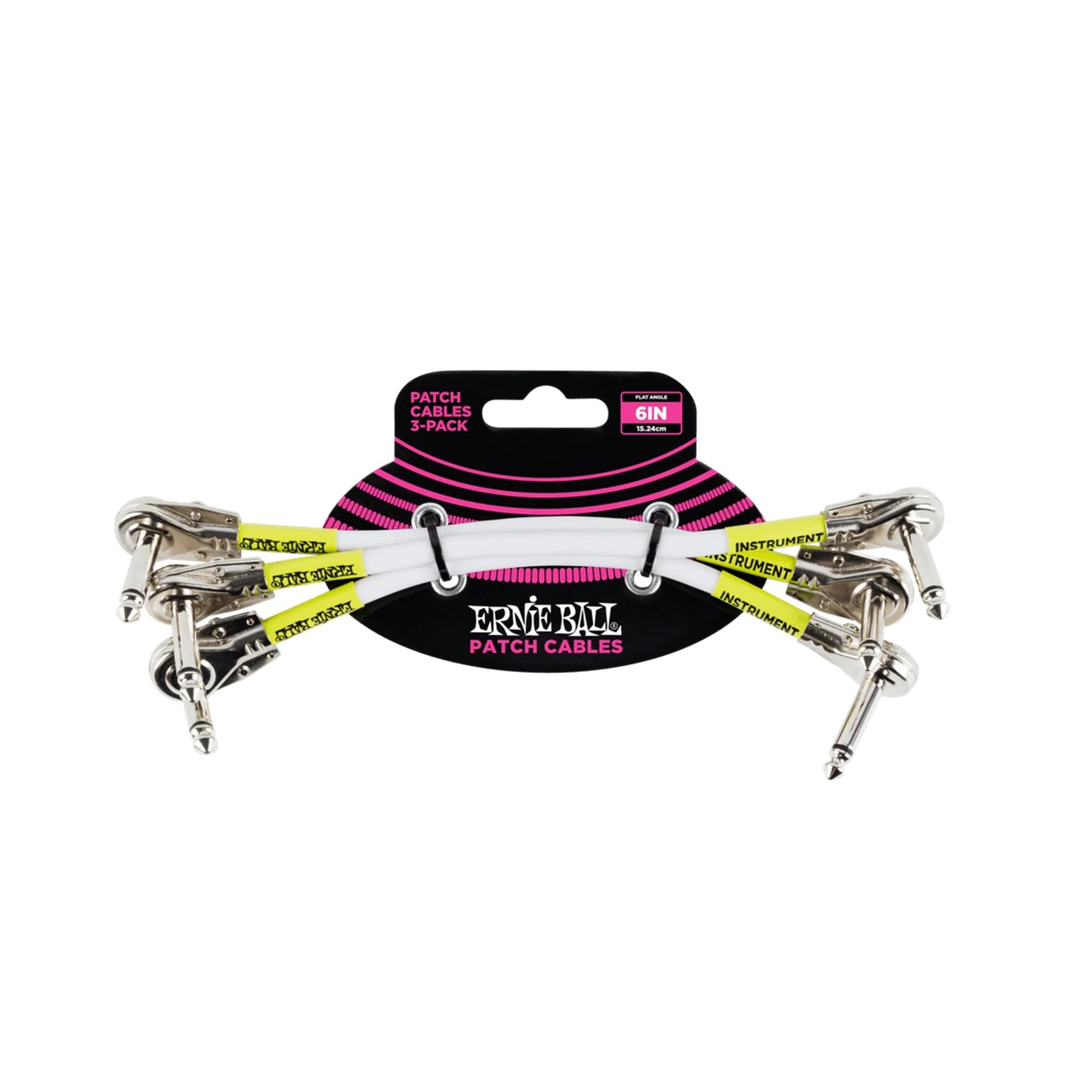 Dây Cáp Kết Nối Ernie Ball Flat Angle Patch Cable, 6 Inch (3 Sợi)-Mai Nguyên Music