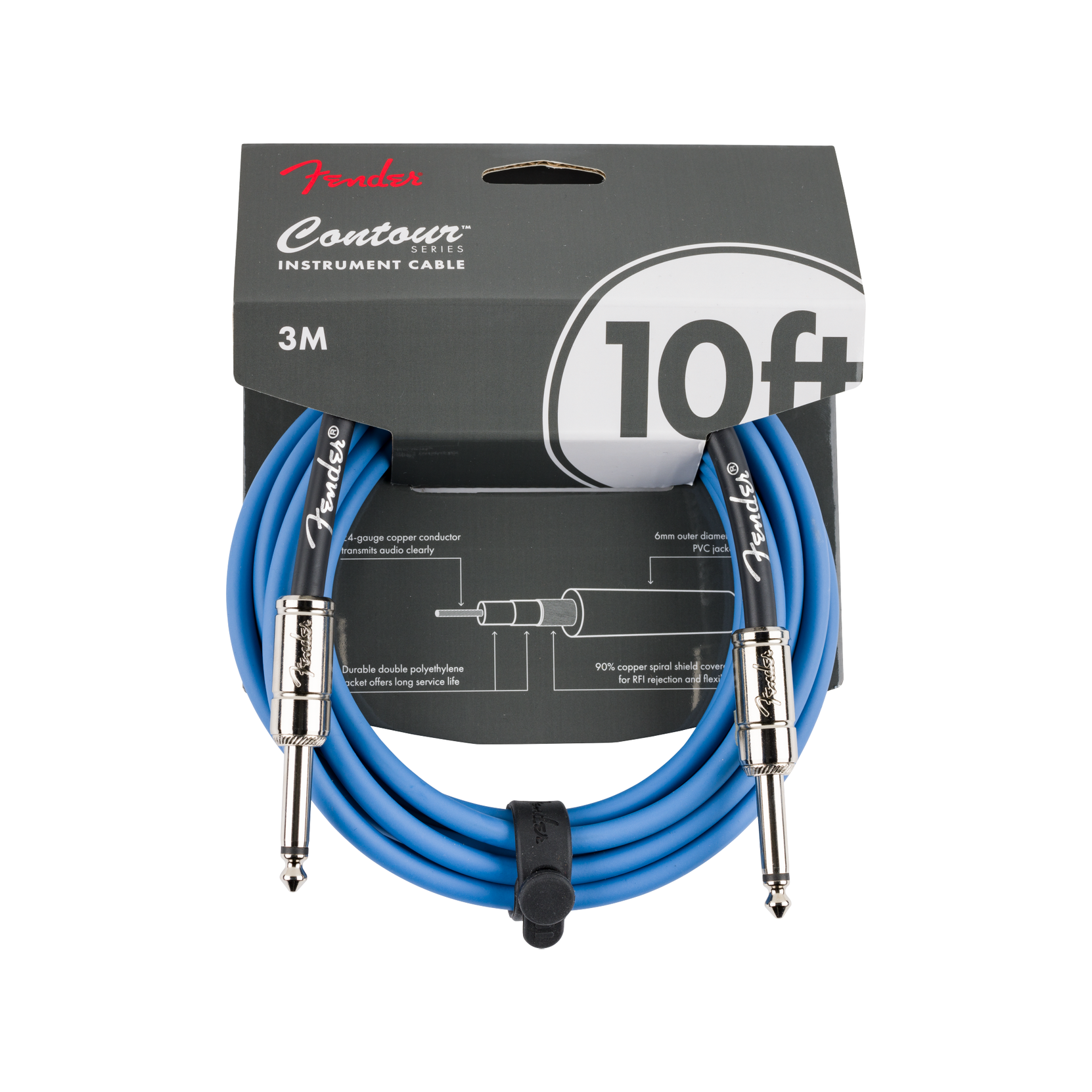 Dây Cáp Kết Nối Fender Contour 10' Instrument Cable-Mai Nguyên Music