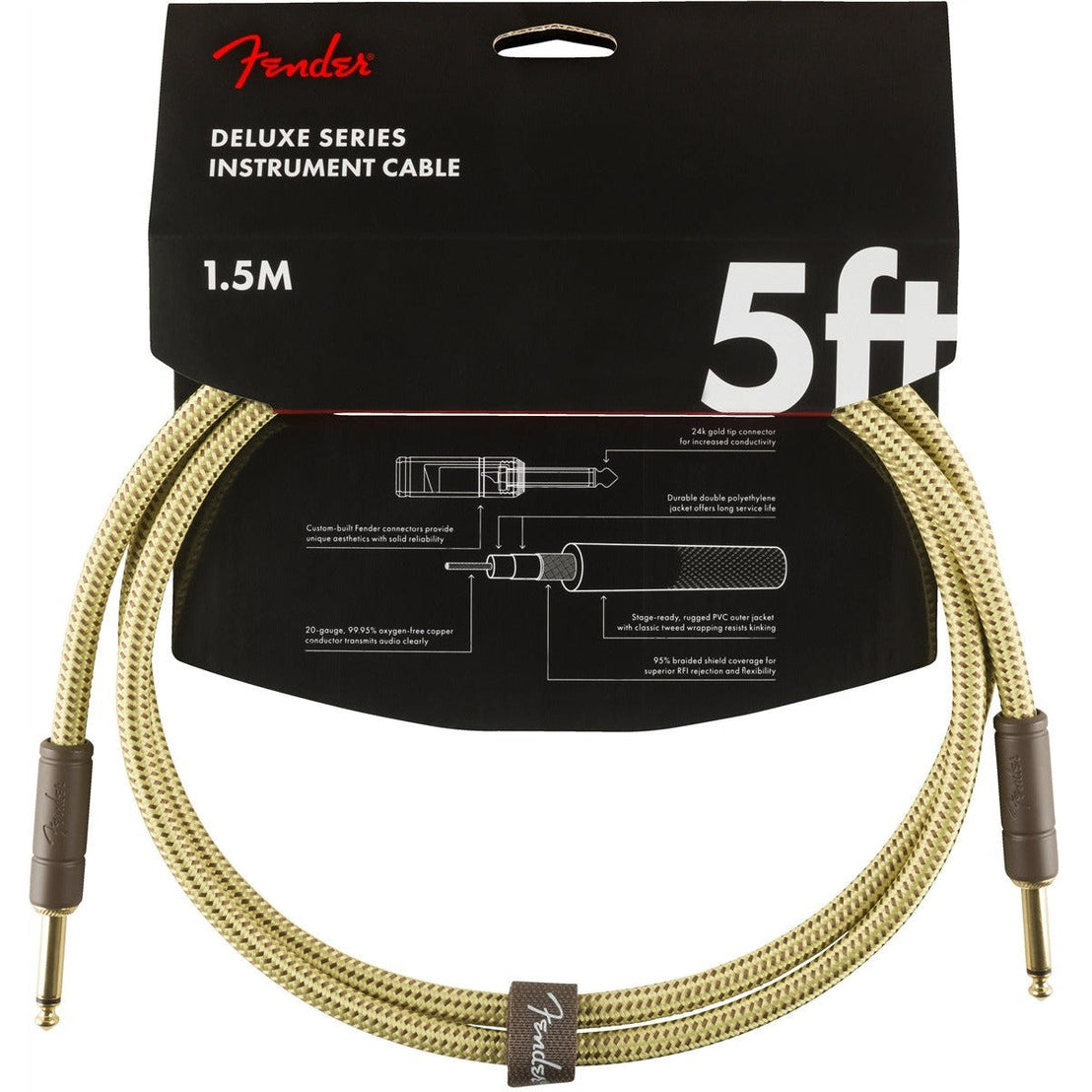 Dây Cáp Kết Nối Fender Deluxe Series Tweed-Mai Nguyên Music