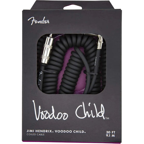 Dây Cáp Kết Nối Guitar Fender Jimi Hendrix Voodoo Child, Black, 30ft-Mai Nguyên Music