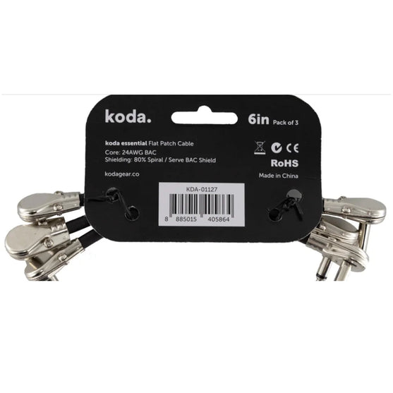 Dây Cáp Kết Nối Koda Essential Flat Patch, 6inch, Pack of 3-Mai Nguyên Music