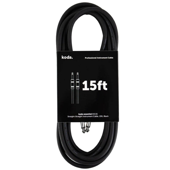 Dây Cáp Kết Nối Koda Essential KIC15 Straight-Straight Instrument, 15ft, Black-Mai Nguyên Music