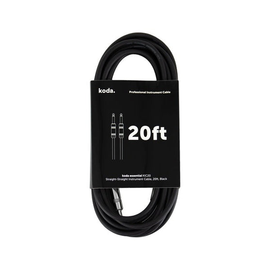 Dây Cáp Kết Nối Koda Essential KIC20 Straight-Straight Instrument, 20ft, Black-Mai Nguyên Music