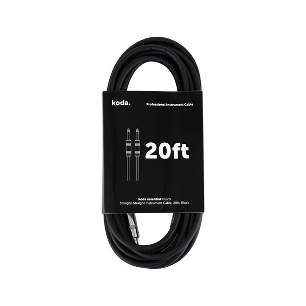 Dây Cáp Kết Nối Koda Essential KIC20 Straight-Straight Instrument, 20ft, Black-Mai Nguyên Music