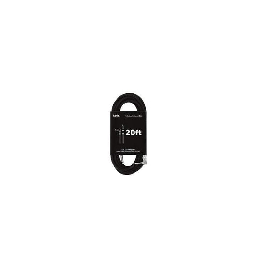Dây Cáp Kết Nối Koda Essential KIC20RA Straight-Angled Instrument, 20ft, Black-Mai Nguyên Music