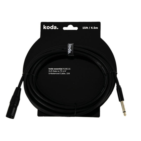 Dây Cáp Kết Nối Koda Essential XLR Male to TS 1/4 inch Unbalanced-Mai Nguyên Music